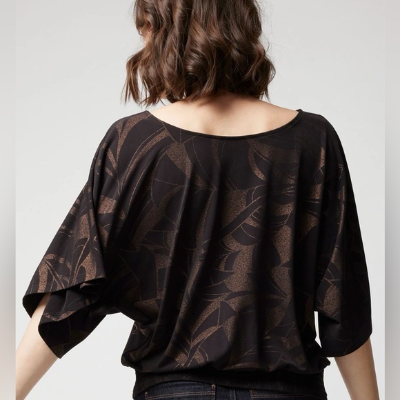 WHBM MATTE DUAL NECKLINE JERSEY KIMONO TOP - Picture 4 of 11